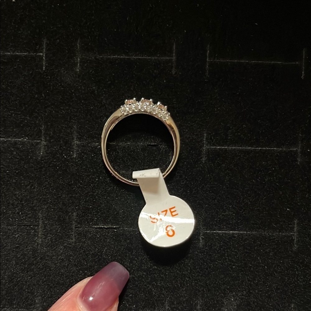 BP Morganite and CZ Ring - Size 6 - Picture 4 of 4